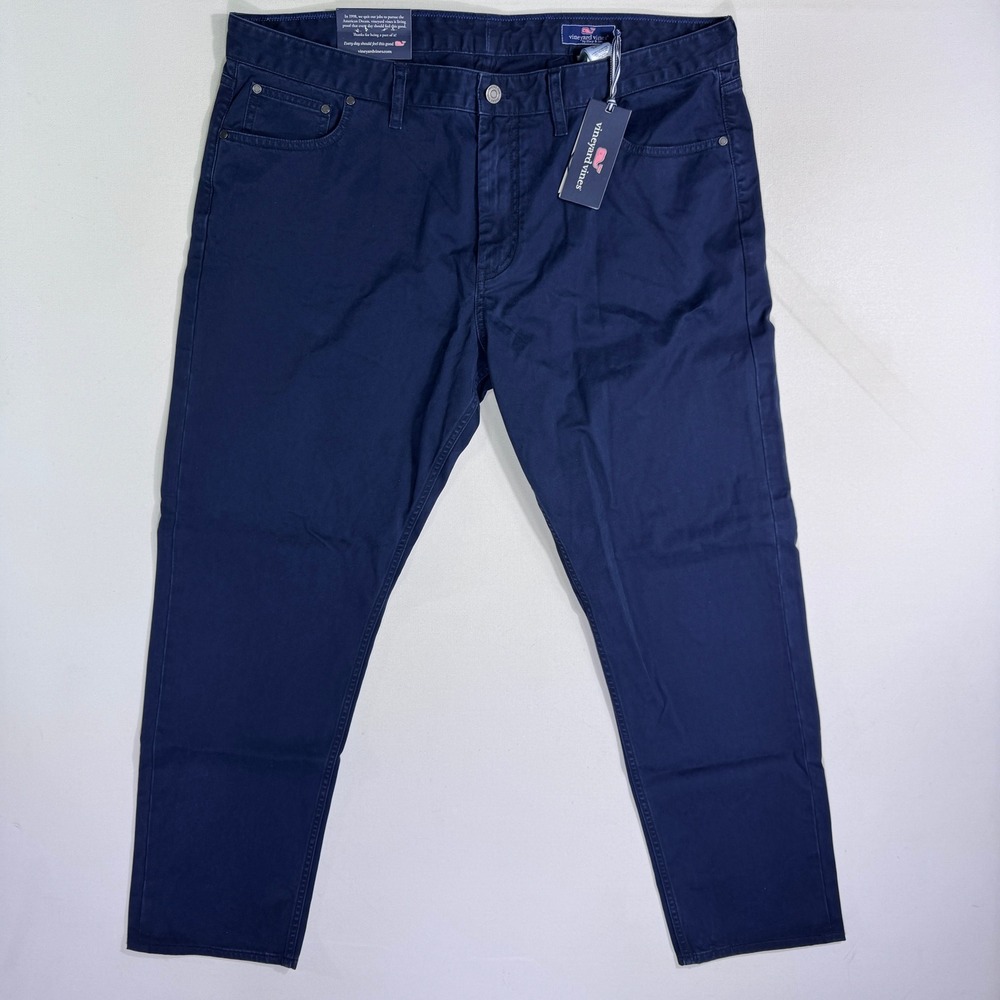 Vineyard Vines Island Twill 5-Pocket Pant Navy Blue Men's 40x30 NWT Stretch